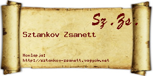 Sztankov Zsanett névjegykártya